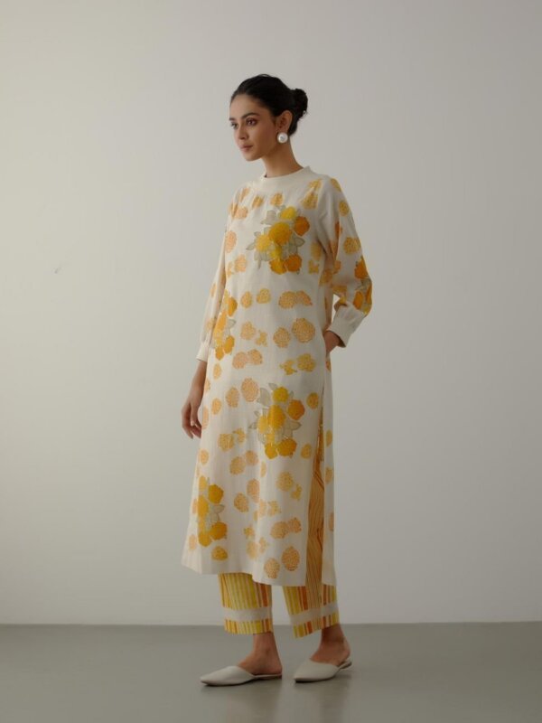 Yellow Nicole Bouquet Rib Tunic - Image 4